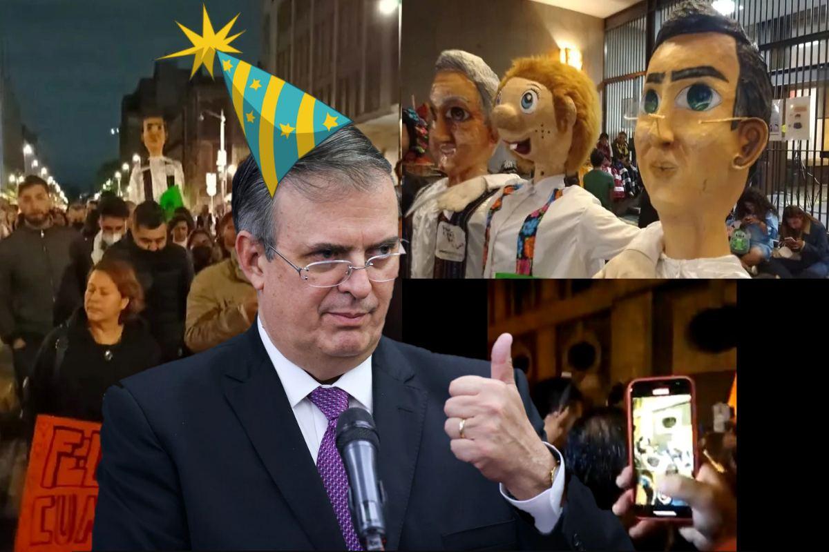 Marcelo Ebrard cumple años y se arma fiestón en Palacio Nacional