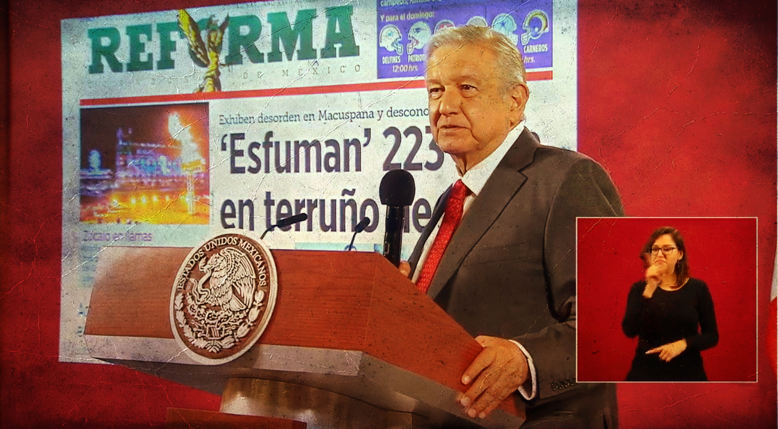 En la conferencia maromera, el presidente López Obrador no paró de insultar al Reforma y de "pasquín inmundo" no lo bajó; todo por publicar que su cuñada estaría implicada en un desvío de recursos. Pero el boletín del conservadurismo tuvo su ven-gansa.