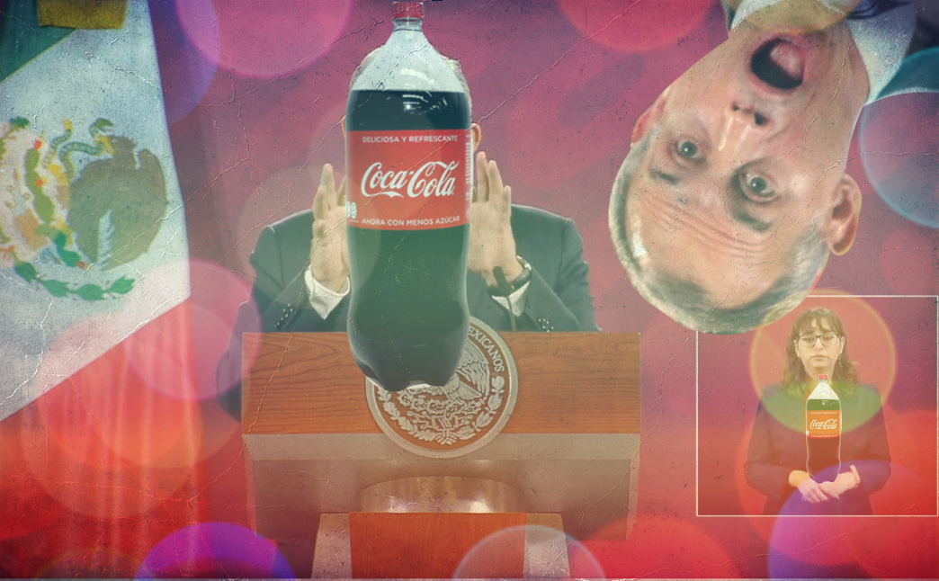 Ayer era agua puerca, hoy es una amistá transparente. El presidente López Obrador “destapa la felicidad” y anuncia los acuerdos con la directiva mundial de Coca-Cola. ¡"Disfrútala", López Gattel!