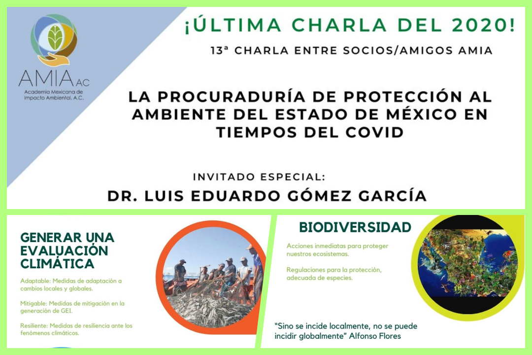 Participa en esta charla de la Asociación Mexicana de Impacto Ambiental con el procurador de Proyección Ambiental de Edomex si quieres saber cómo proteger el medio ambiente en tiempos del covid-19.