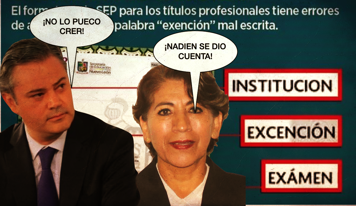 La SEP desafiaría a la represora Real Academia Española… entregando títulos con faltas de ortografía. ¡NADIEN hizo nada!