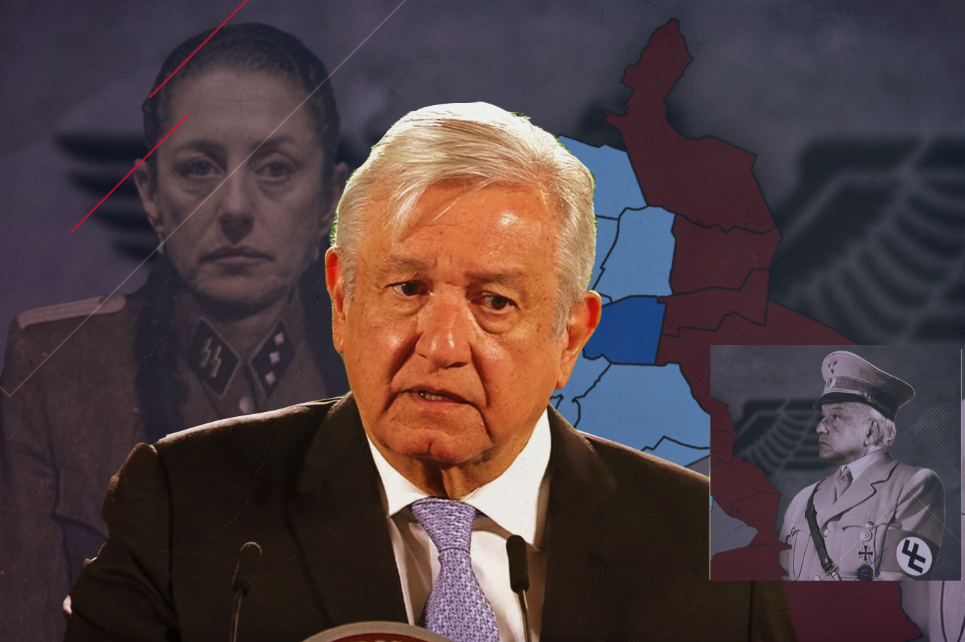 Para el Führer presidente López Obrador, la clase media mexicana es comparable con la sociedad fascista hitleriana. ¡Hail AMLO!